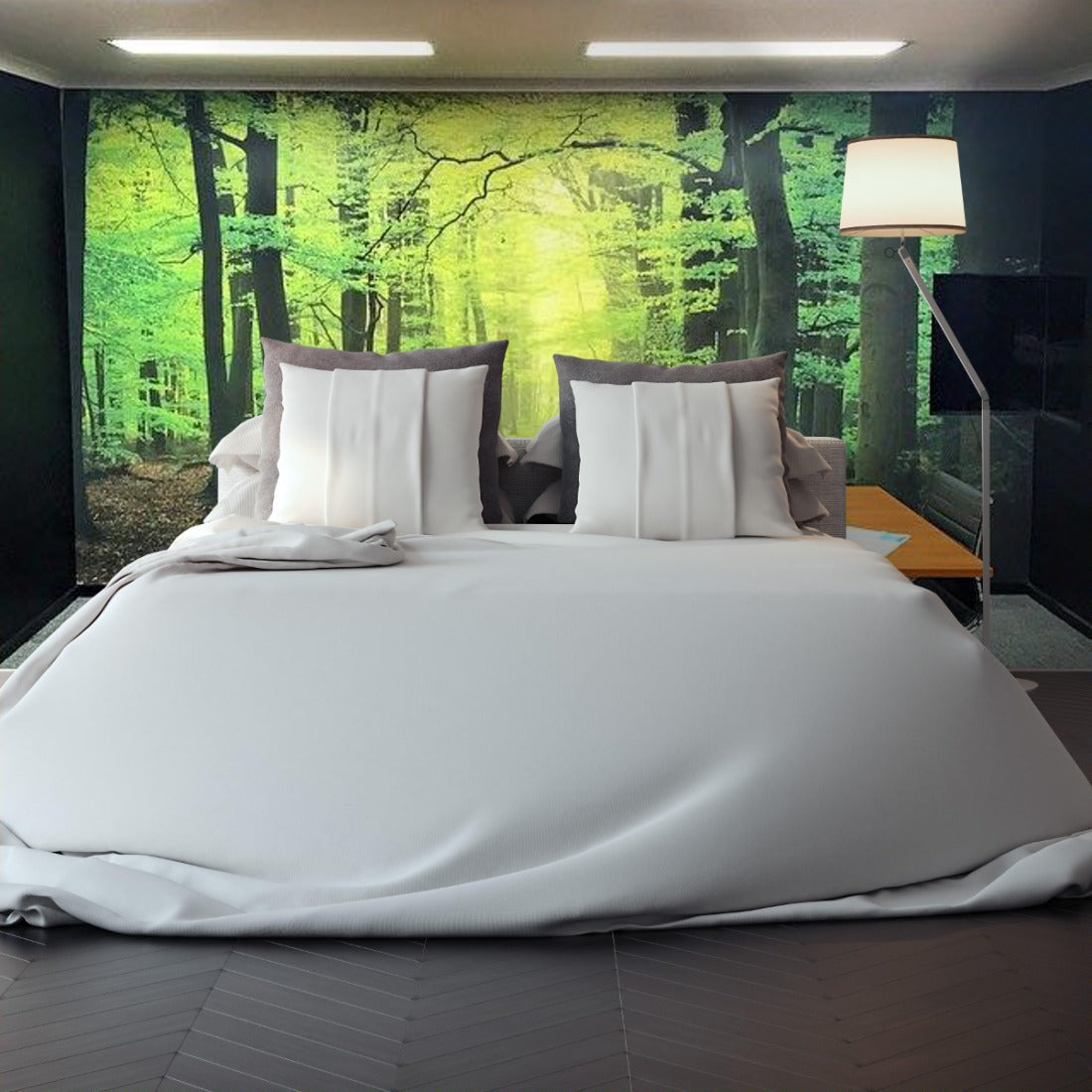 Forest Path Boardroom wallpaper in a bedroom - Pickawall