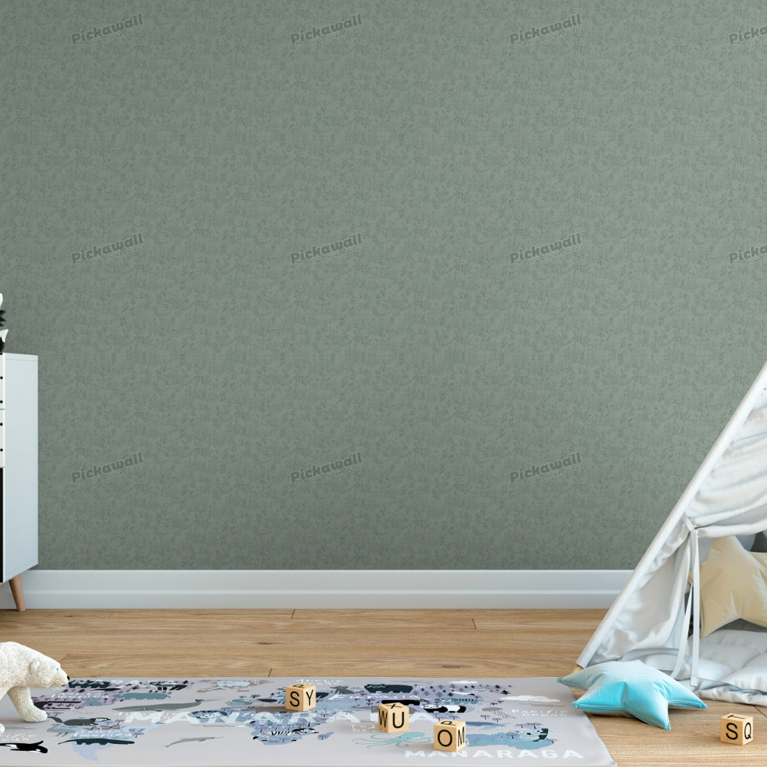 Forest Friends wallpaper in a playroom - Pickawall