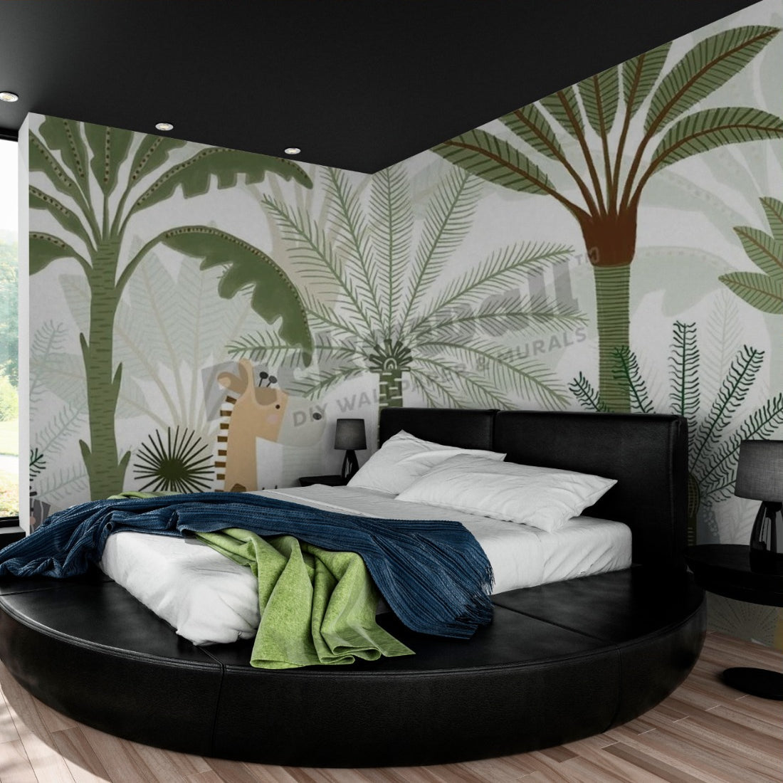 Savannah Joy by Oliver Robins wallpaper in a bedroom - Pickawall