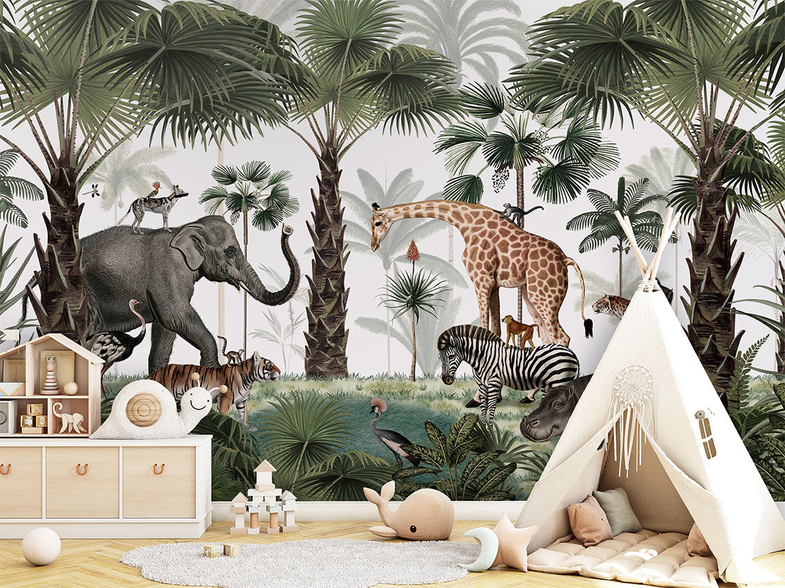 Animal Kingdom by Kikki Belle wallpaper room view - Pickawall