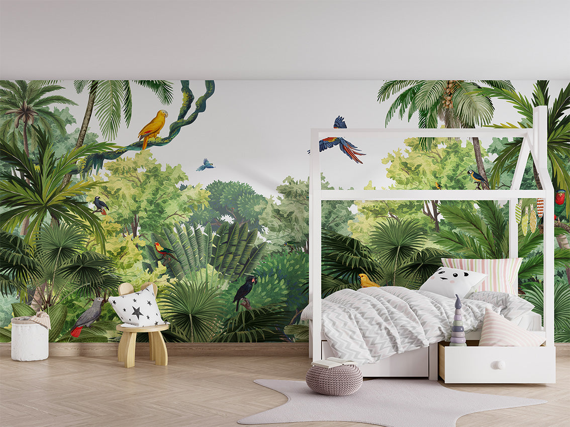 Canopy Jungle by Kikki Belle wallpaper room view - Pickawall