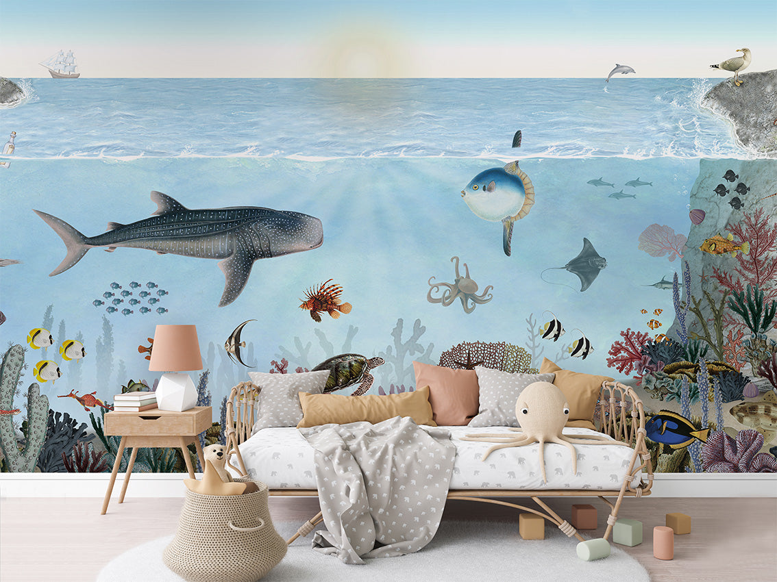 Ocean by Kikki Belle wallpaper room view - Pickawall