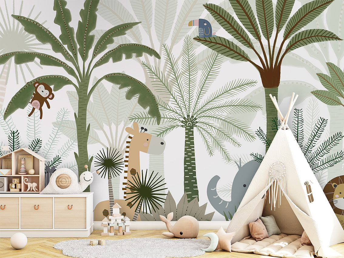 Jungle Joy by Kikki Belle wallpaper room view - Pickawall