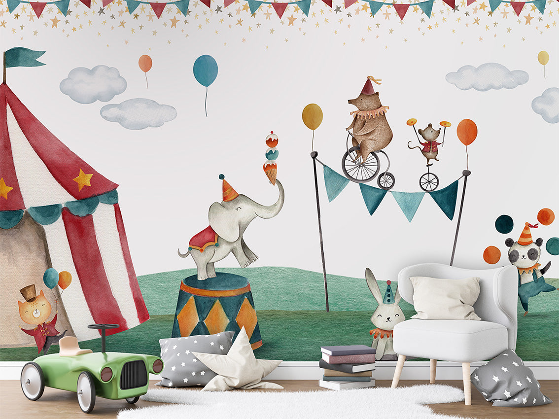 Crazy Circus by Kikki Belle wallpaper room view - Pickawall