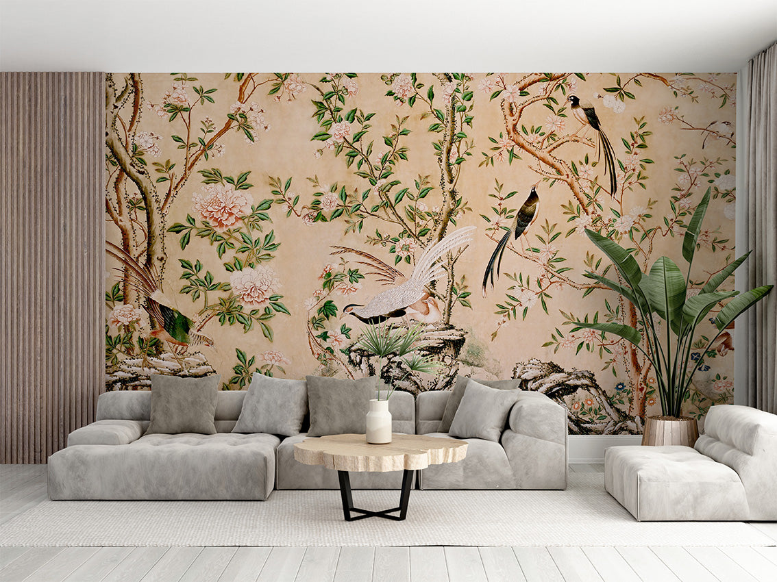 Chinoiserie by Madam Blanc wallpaper room view - Pickawall