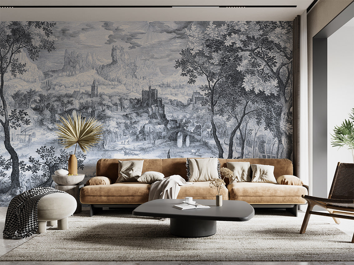Little Village in the Clouds by Madam Blanc wallpaper room view - Pickawall
