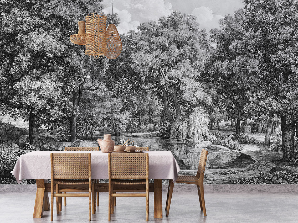 Lake Side Talk by Madam Blanc wallpaper room view - Pickawall