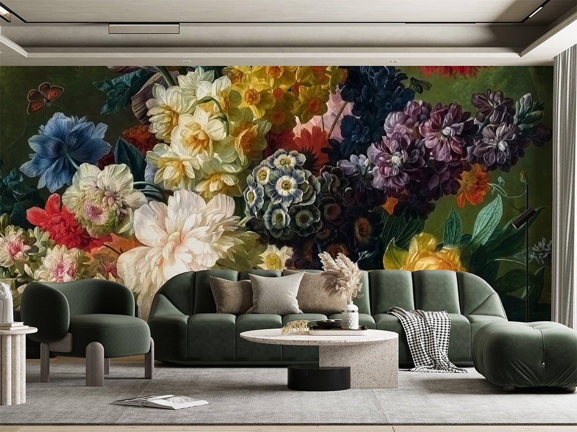 Flower Madness by Madam Blanc wallpaper room view - Pickawall