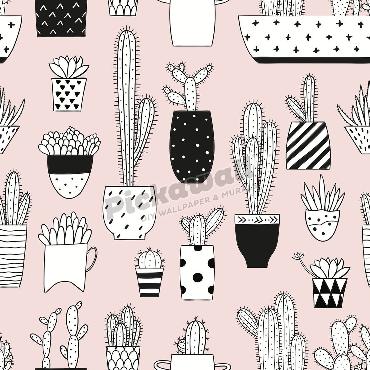 Pink Cactus Pattern - Pickawall