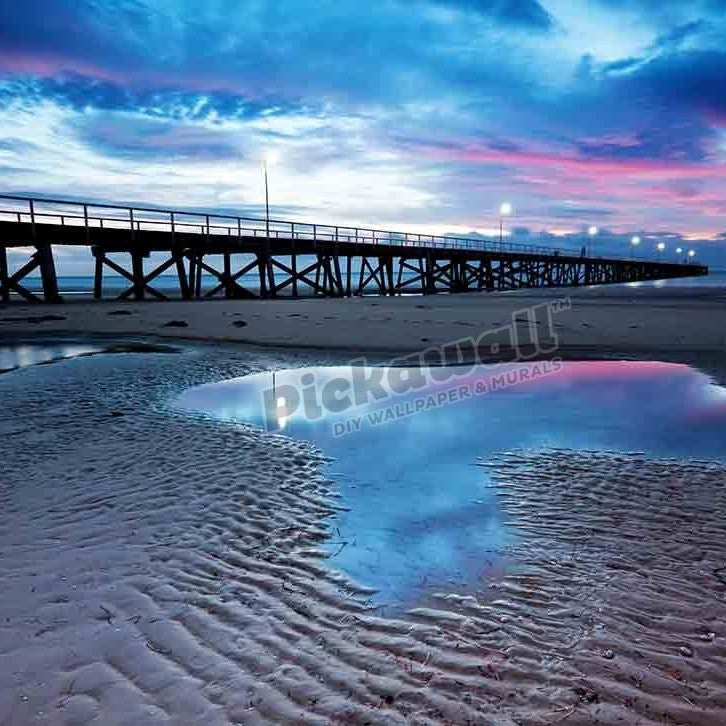 Pink sunset at the beach - Pickawall