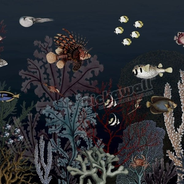 Roaring Reef Deep Blue by Sir Edward - Pickawall