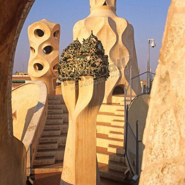 Roof of Casa Mila by Gaudi Barcelona - Pickawall