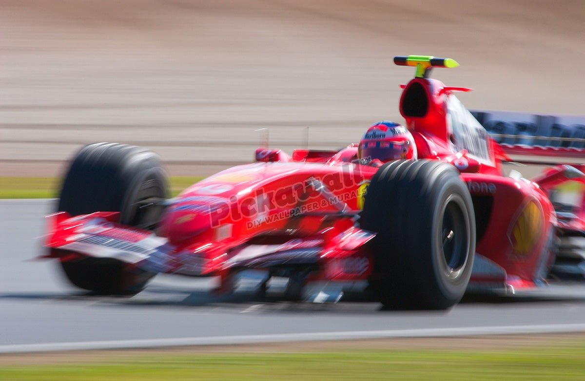 Rubens Barrichello in the Ferrari F2004 Formula 1 racecar in 2005 - Pickawall