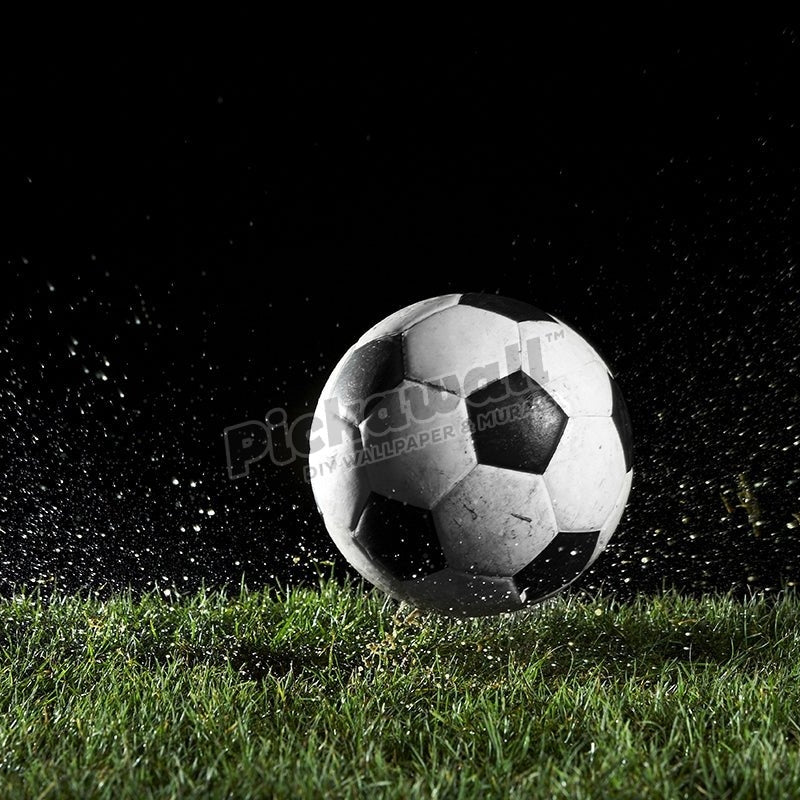 Soccer ball in motion over grass - Pickawall
