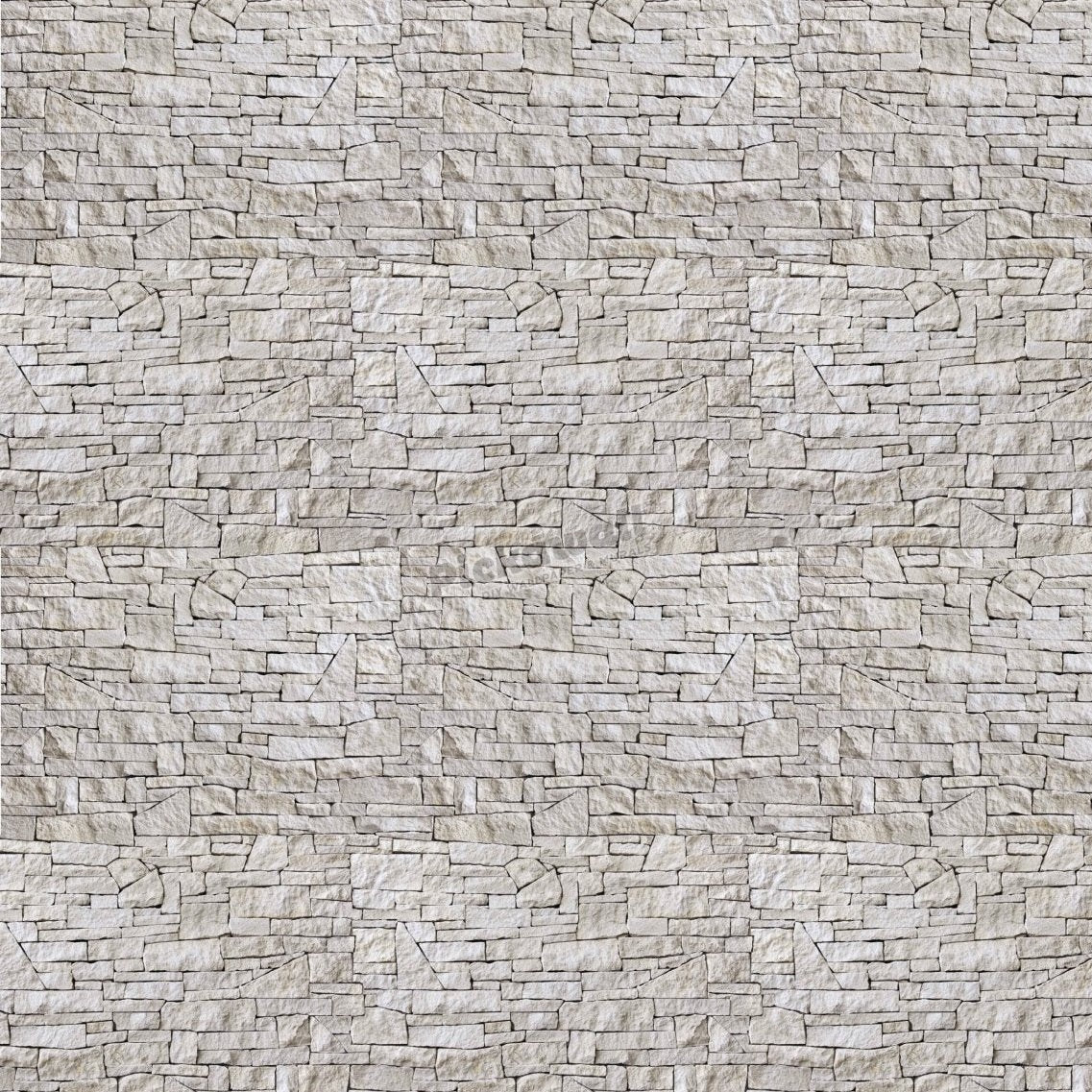 Stacked Limestone Wall - Pickawall