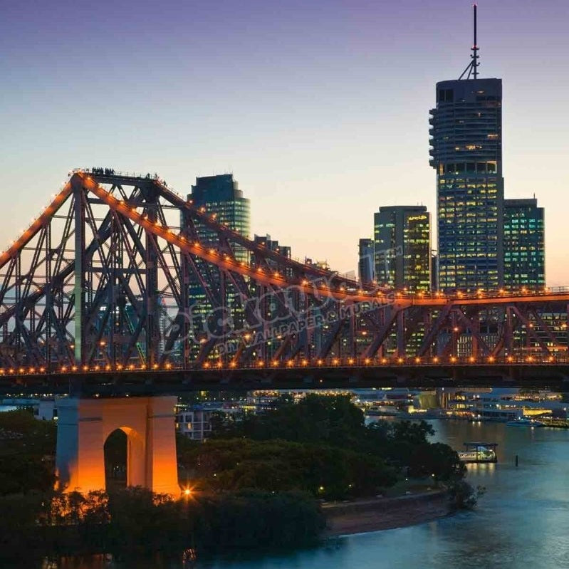 Story Bridge and Riverside Centre highrises. - Pickawall