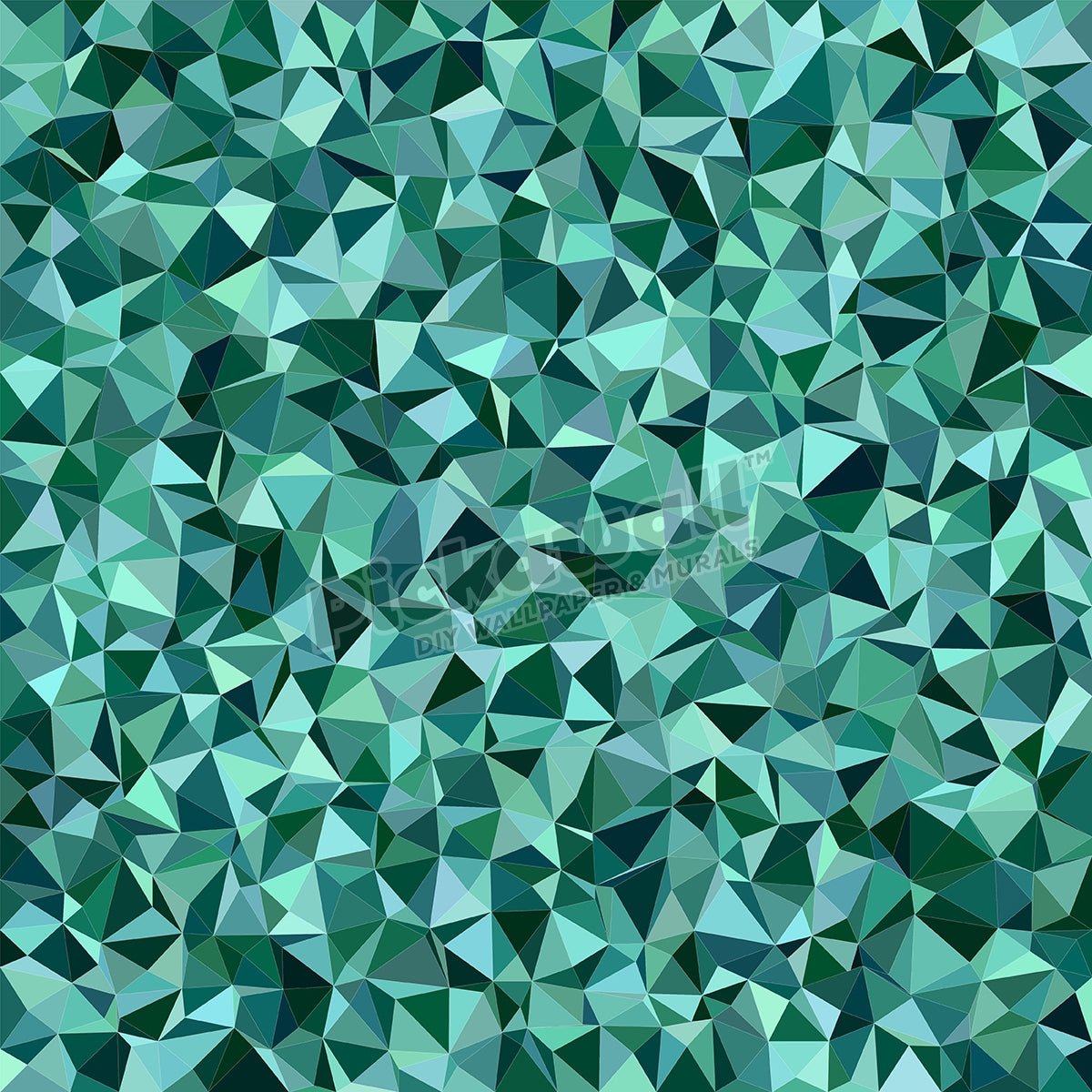 Teal irregular triangle mosaic - Pickawall