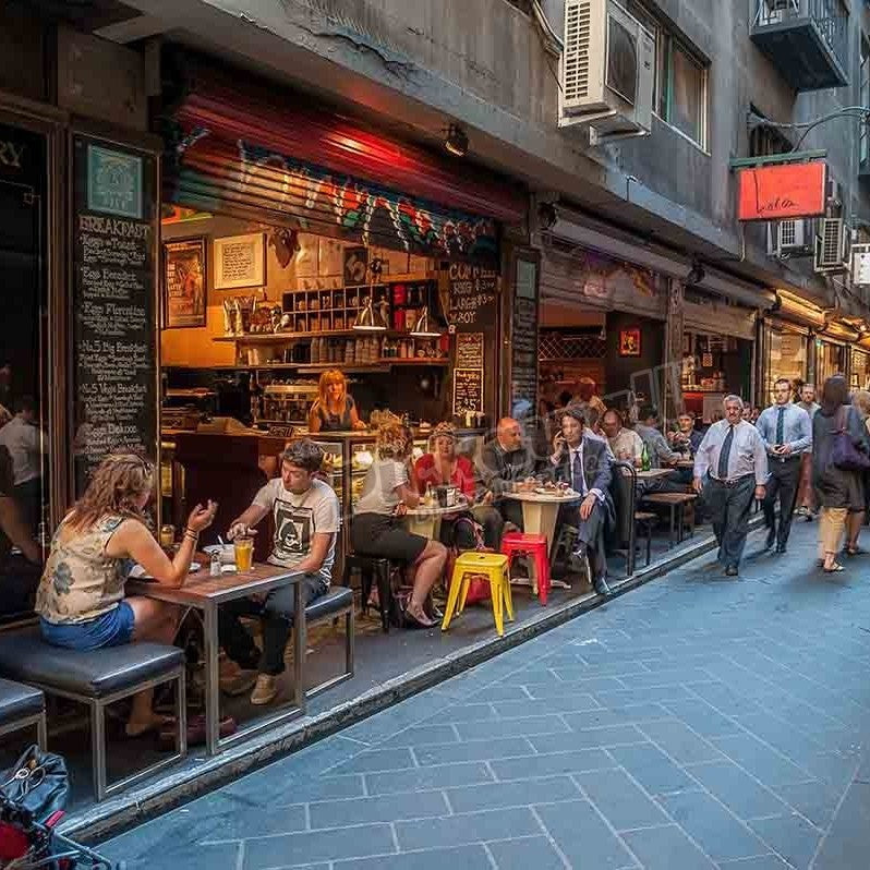 The Melbourne cafe and restaurant mecca Centre DeGraves Street - Pickawall