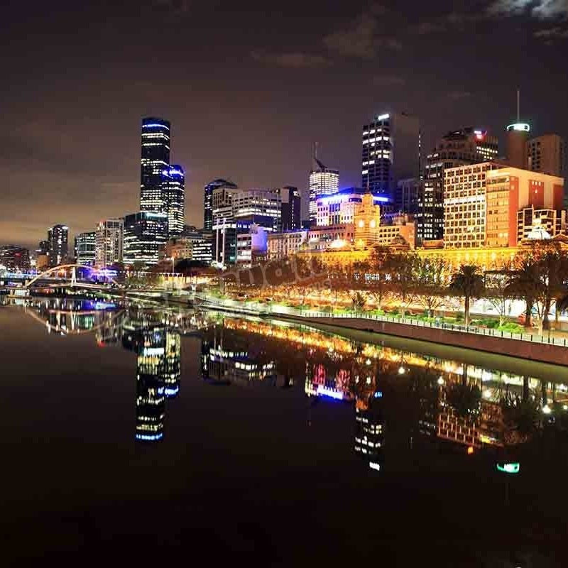 The Melbourne Skyline at night - Pickawall