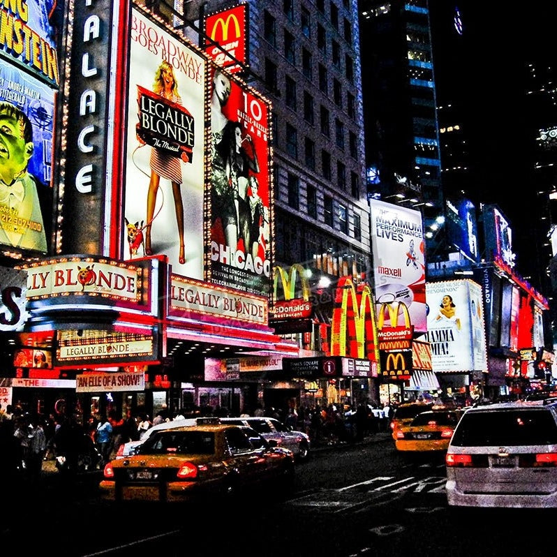 Times Square, Street scene at night - Pickawall
