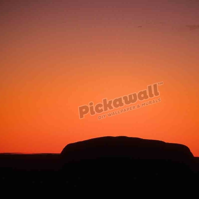 Uluru, Ayers Rock, Silhouette at Sunrise - Pickawall