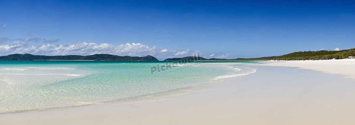 View along white sand beach - Pickawall