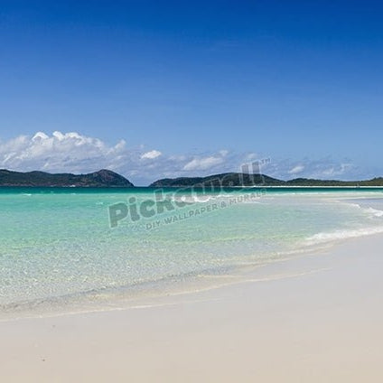 View along white sand beach - Pickawall