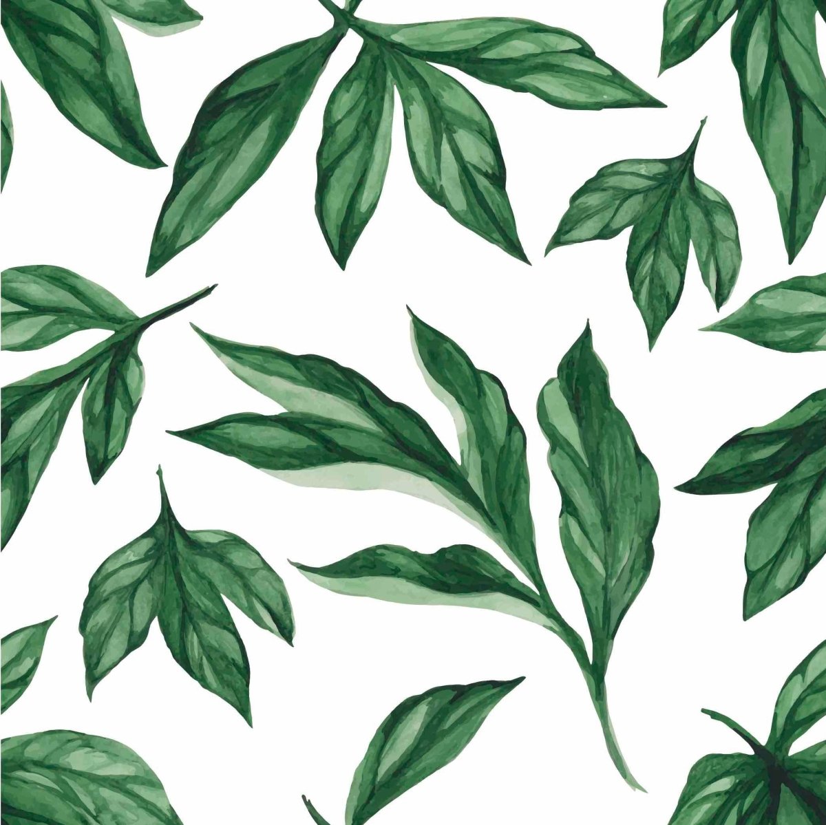 Watercolour Summer Leaves - Pickawall