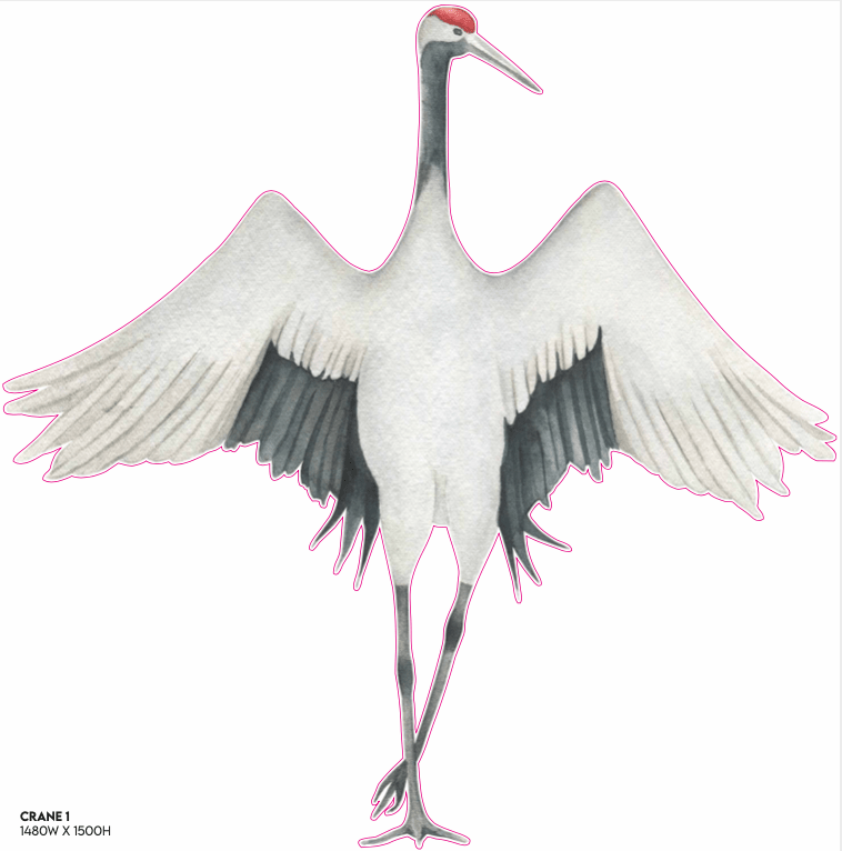 Whimsical Crane Decals by Katie Sargent - Pickawall