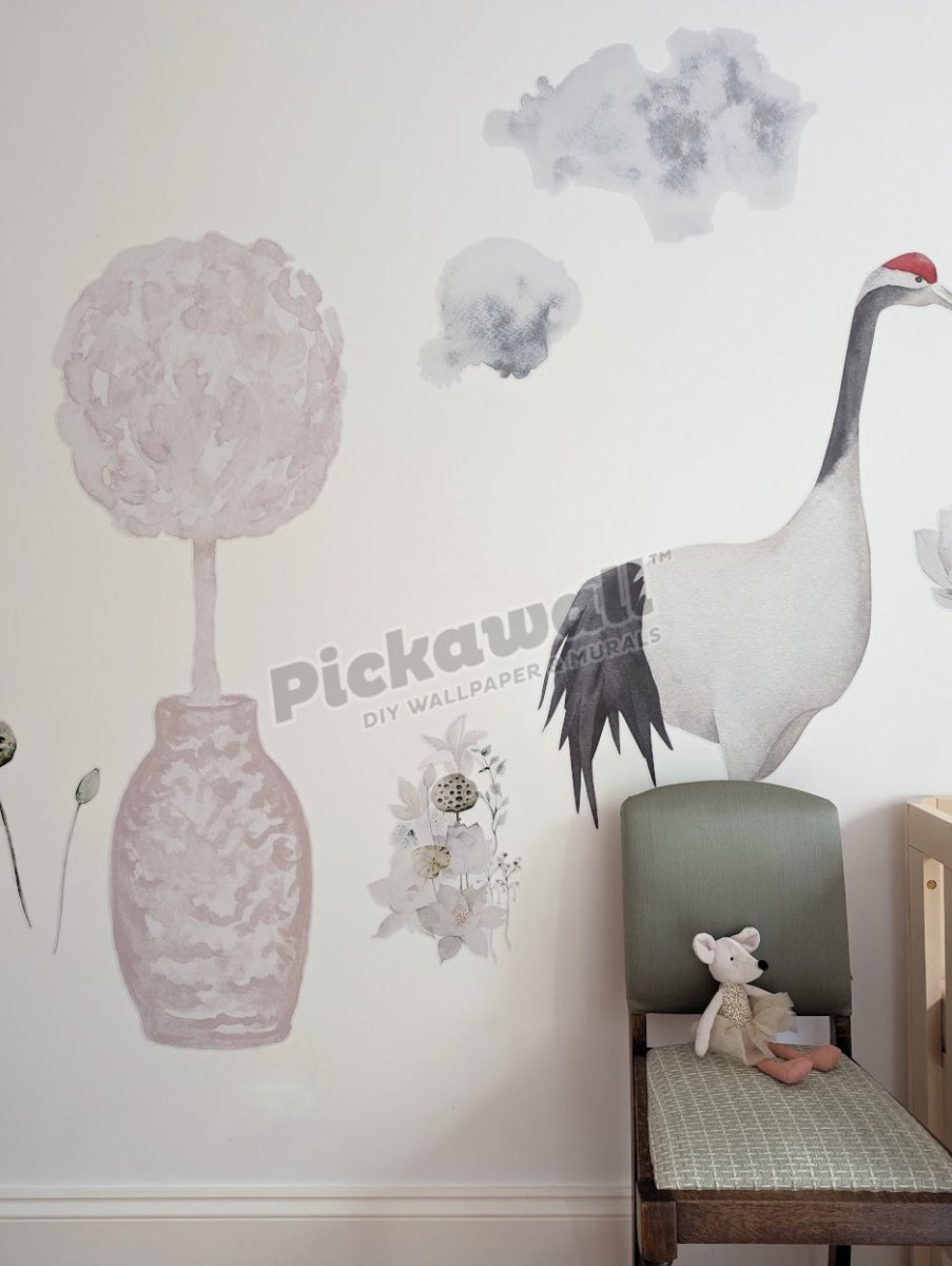 Whimsical Crane Decals by Katie Sargent - Pickawall