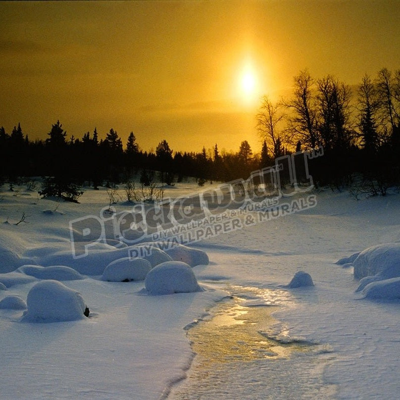 Winter landscape at sunset - Pickawall