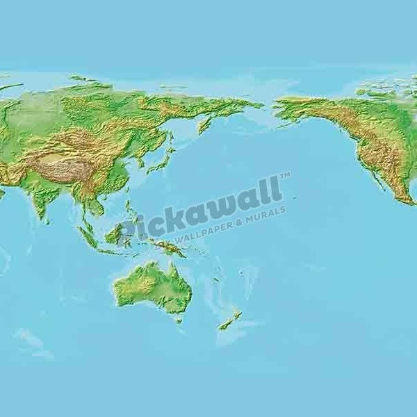 World map blue background - Pickawall