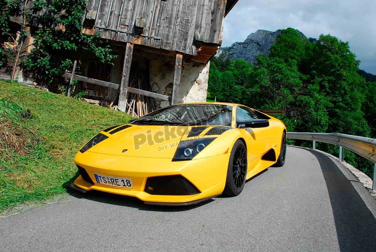 Yellow Lamborghini Murcielago Strada GT - Pickawall