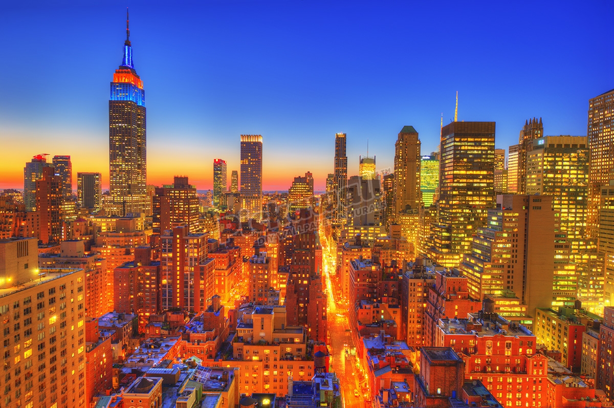 Midtown Manhattan at dusk Pickawall