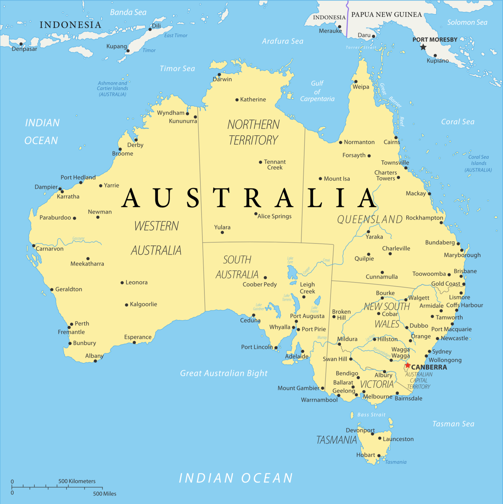 Map of Australia - Pickawall