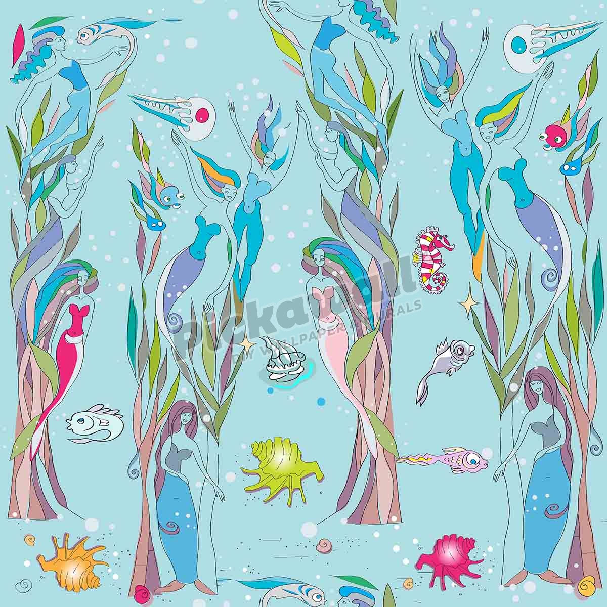 Kids Girls under the sea Pickawall
