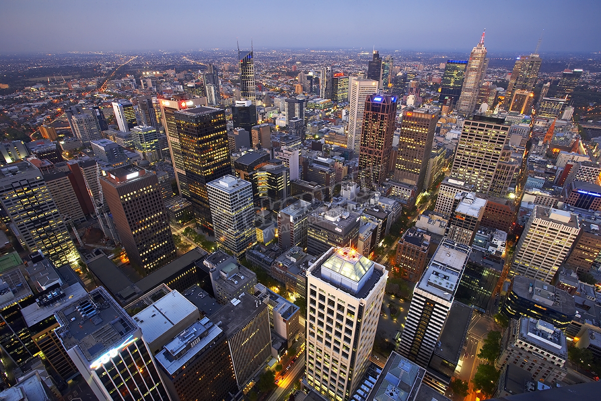 aerial-view-melbourne-cbd-australia-pickawall