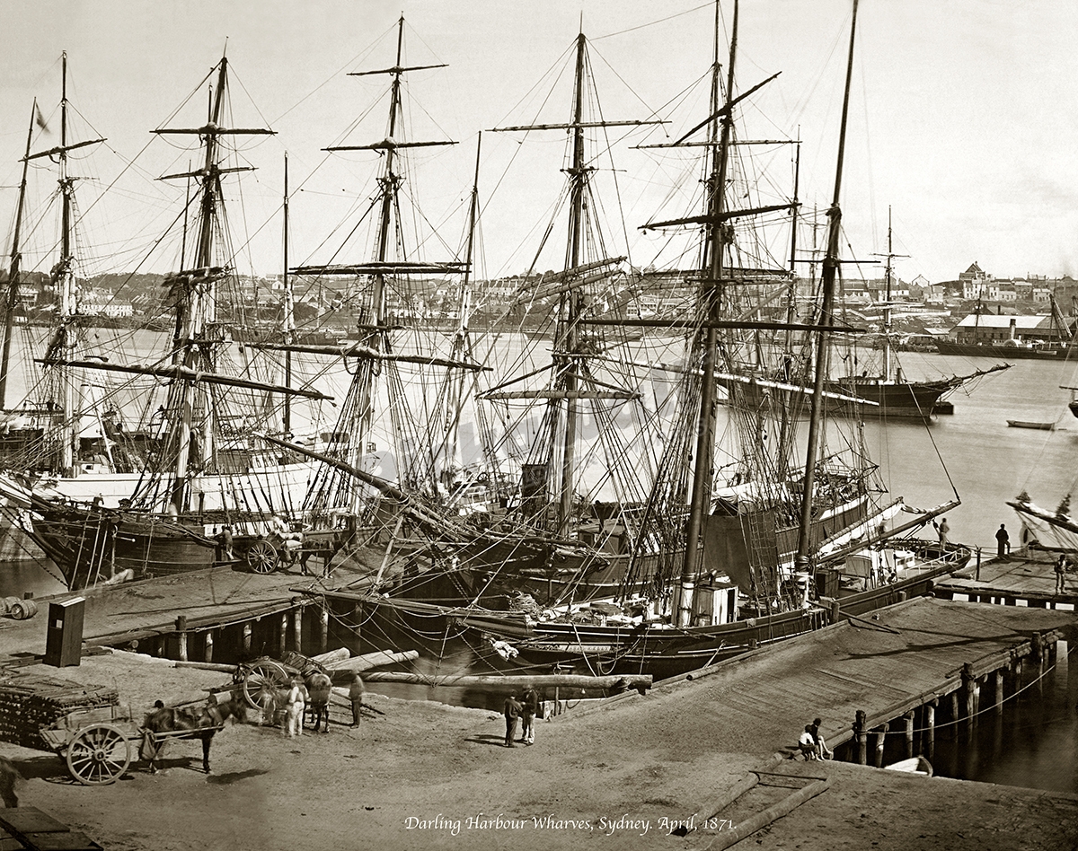 Darling Harbour Sailing Ships 1871 - Pickawall